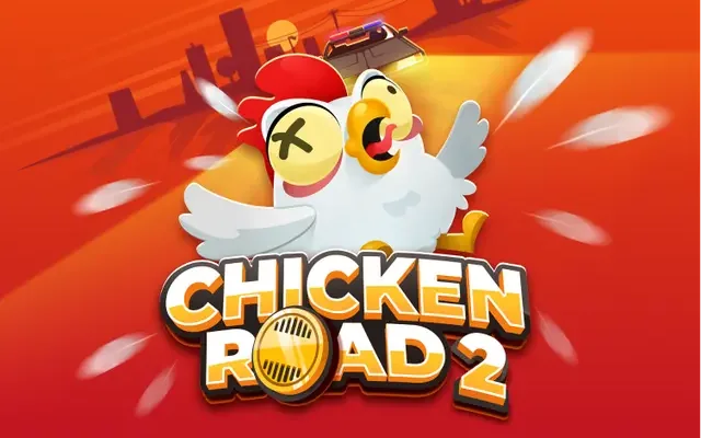 Banner Chicken Road 2.0 cu găina pe șosea