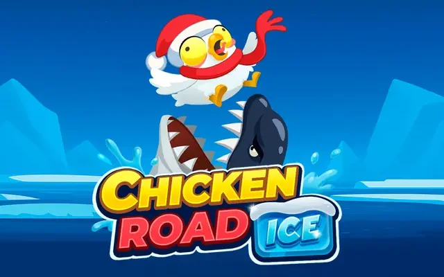Banner Chicken Road Ice cu traseu de iarnă